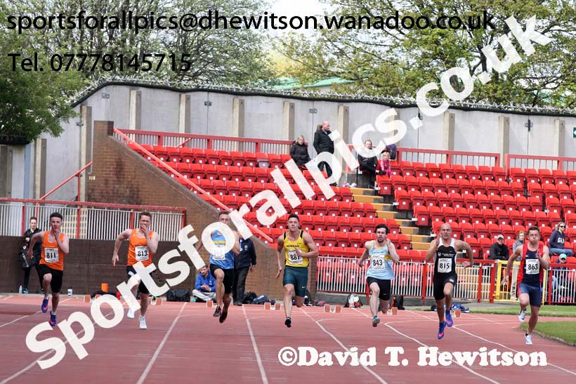 Senior mens 100 metres, North Eastern Track and Field Champs, Gateshead Stadium. Photo: David T. Hewitson/Sports for All Pics